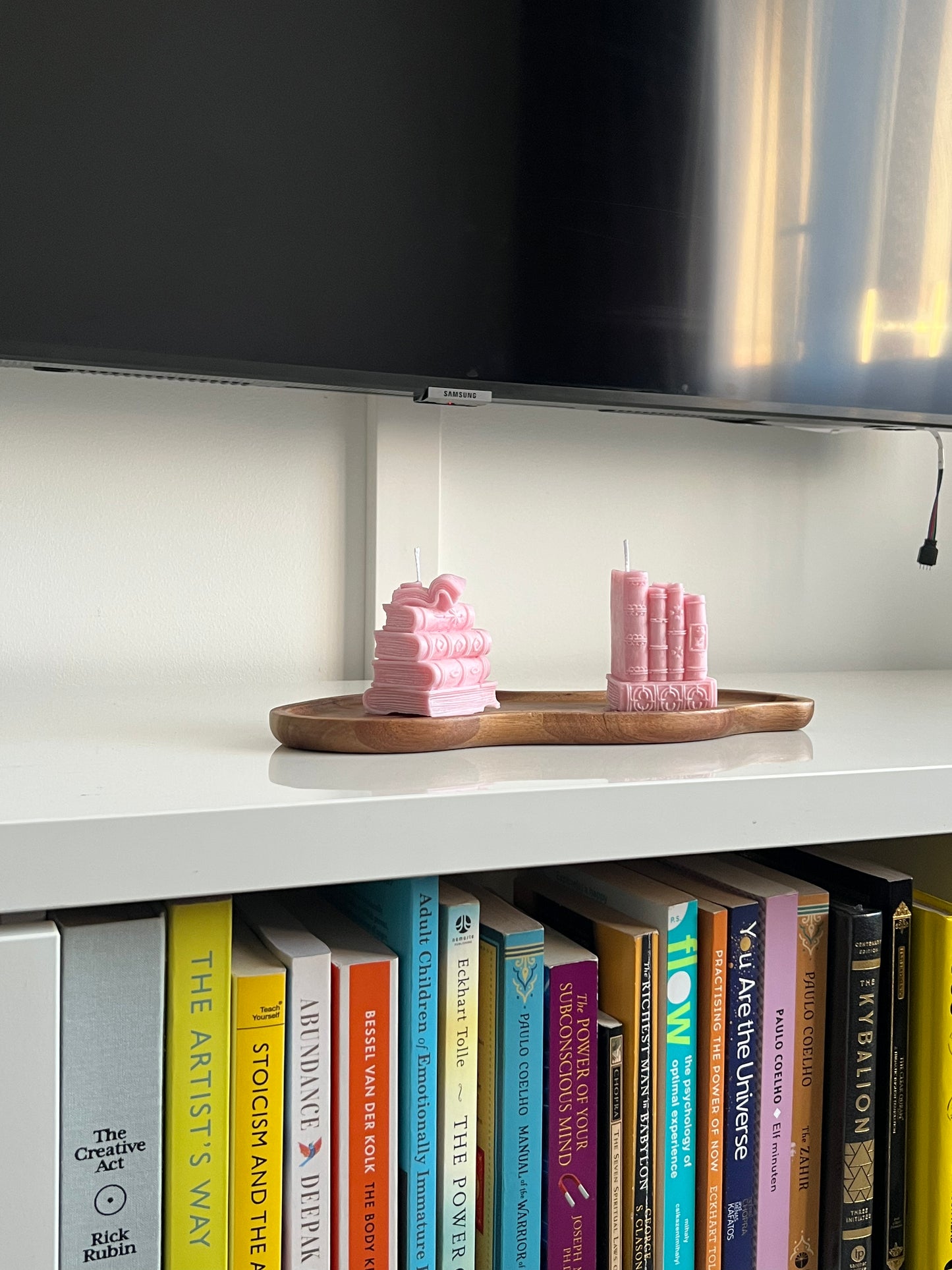 Boekenkaars set - roze