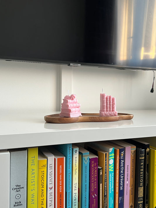 Boekenkaars set - roze